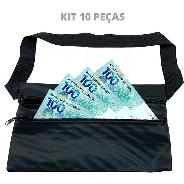 Porta Dolar Passaporte10 Peças Pochete Doleira Viagem Barato