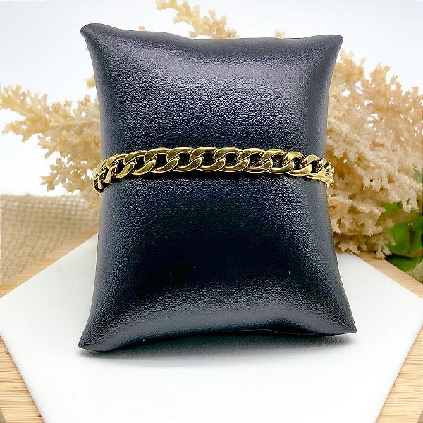 PULSEIRA AÇO INOX GRUMET 2.0 22CM - DOURADA