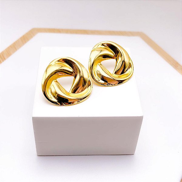 BRINCO  AÇO INOXIDÁVEL GEOMÉTRICO - DOURADO