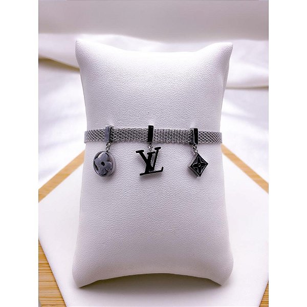 PULSEIRA AÇO INOXIDÁVEL PINGENTES  INSPIRE-SE  - PRATEADA