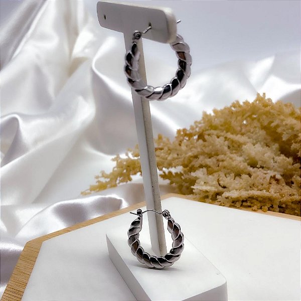 BRINCO ARGOLA  AÇO INOX - PRATEADO