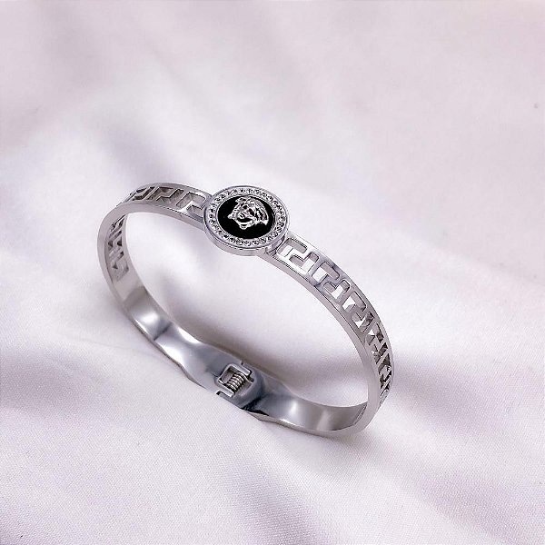 BRACELETE AÇO INOXIDÁVEL INSPIRE-SE CRAVEJADO - PRATEADO