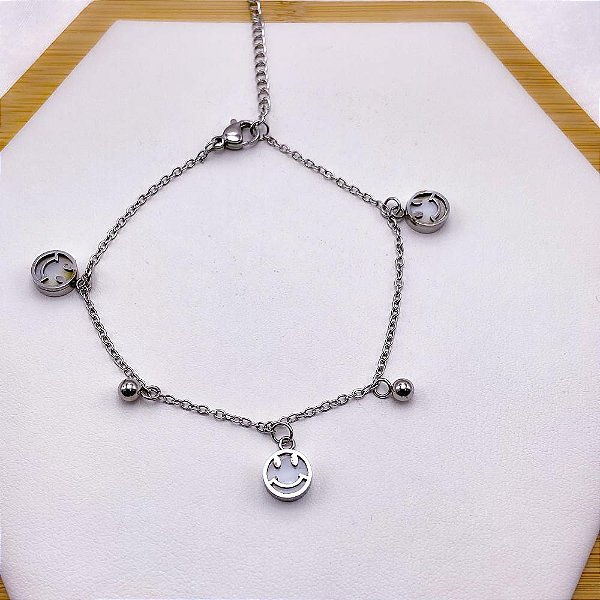 PULSEIRA AÇO INOXIDÁVEL SMAIL PEROLADO - PRATEADA