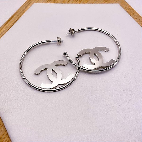 BRINCO AÇO INOXIDÁVEL ARGOLA 4CM INSPIRE-SE - PRATEADA