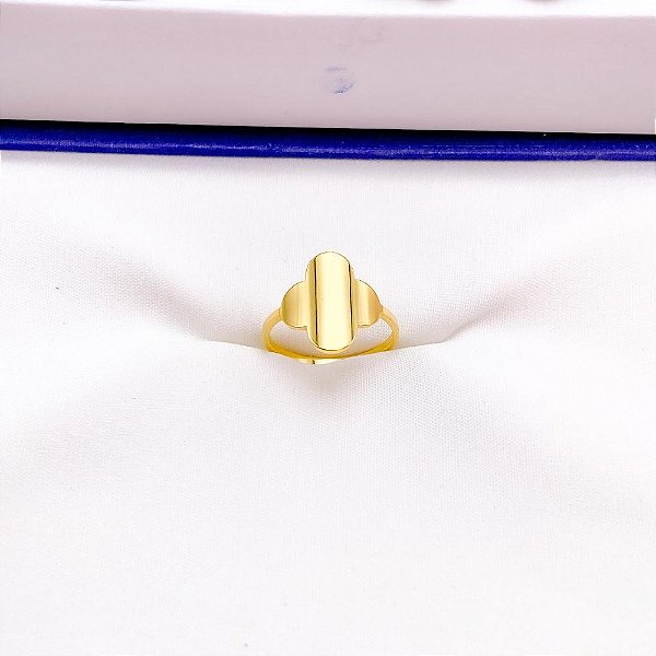ANEL  AÇO INOXIDÁVEL TREVO - DOURADO