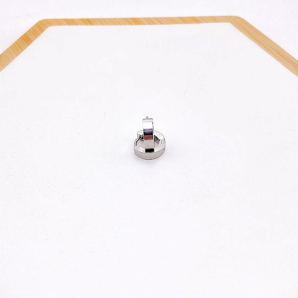 BRINCO AÇO INOX ARGOLINHA CLICK PP  - PRATEADO