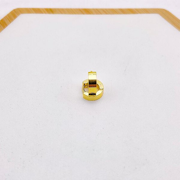 BRINCO AÇO INOX ARGOLINHA CLICK PP  - DOURADO