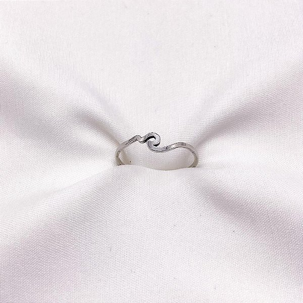 ANEL ONDA AÇO INOXIDÁVEL - PRATEADO