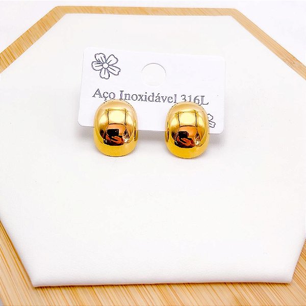 BRINCO  AÇO INOXIDÁVEL GEOMÉTRICO  - DOURADO