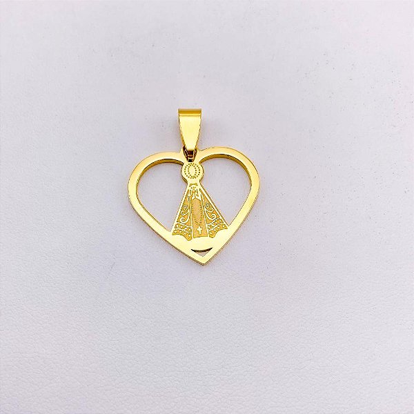 PINGENTE AÇO INOXIDÁVEL NOSSA SENHORA - DOURADO