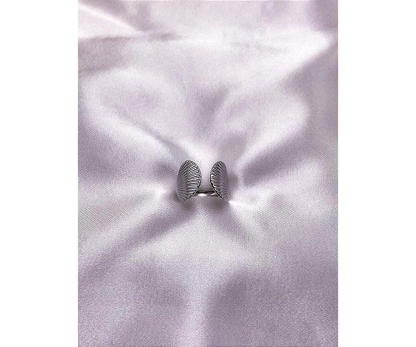 ANEL  AÇO INOXIDÁVEL CONCHA AJUSTAVEL - PRATEADO (UNIDADE)