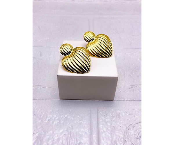 BRINCO AÇO INOXIDAVEL  CORAÇÃO - DOURADO
