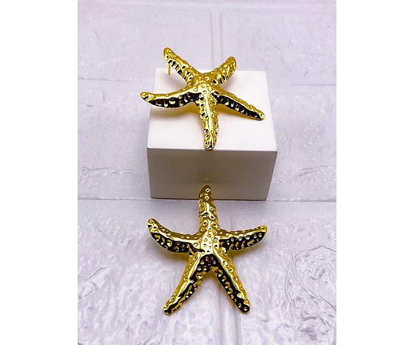 BRINCO AÇO INOXIDAVEL  ESTRELA DO MAR - DOURADO