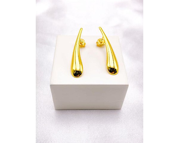 BRINCO AÇO INOX  GEOMETRICO - DOURADO