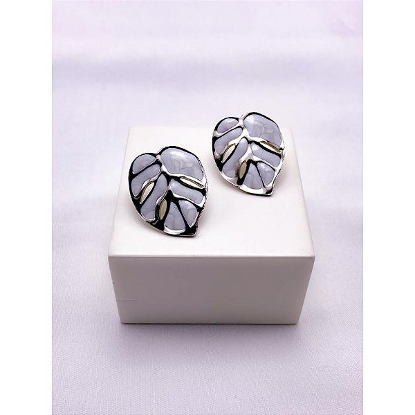 BRINCO AÇO INOX  FOLHA PEROLADO - PRATEADO