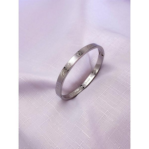 BRACELETE AÇO INOXIDÁVEL  INSPIRE-SE - PRATEADO