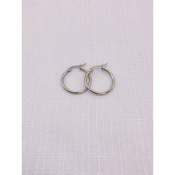 ARGOLA AÇO INOX 2CM  - PRATEADA