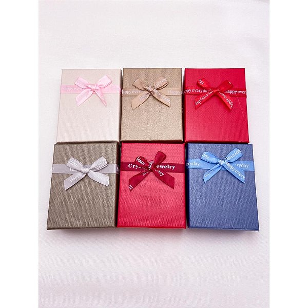CAIXINHA DE PRESENTE  7X9CM ESTAMPA LISA - CORES SORTIDAS