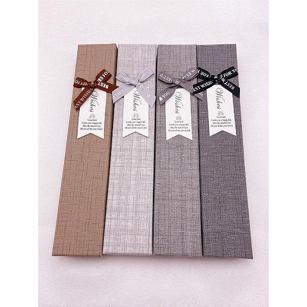CAIXINHA DE PRESENTE  21X4CM ESTAMPA LISA  - CORES SORTIDAS