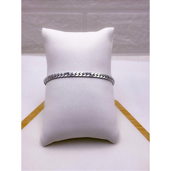 PULSEIRA AÇO INOX GRUMET 4.0 - PRATEADA