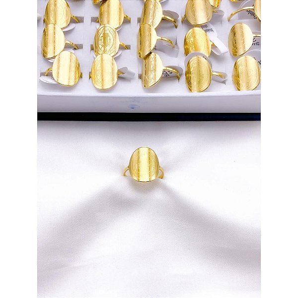 ANEL AÇO INOXIDÁVEL SÃO BENTO - DOURADO  (UNIDADE)