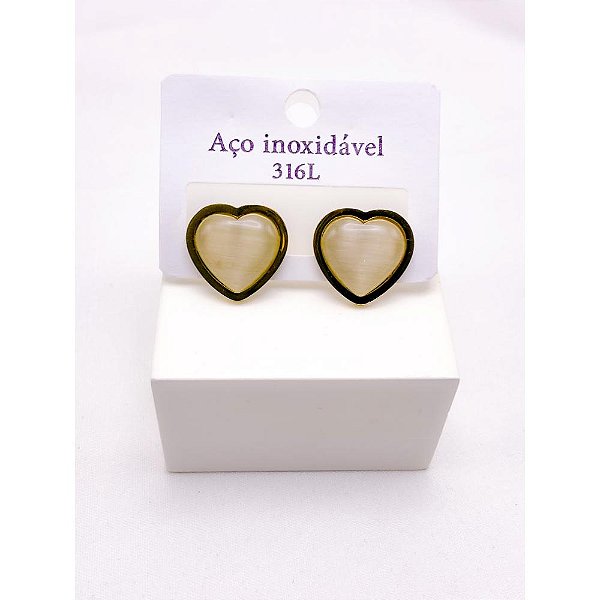 BRINCO AÇO INOXIDÁVEL CORAÇÃO - DOURADO
