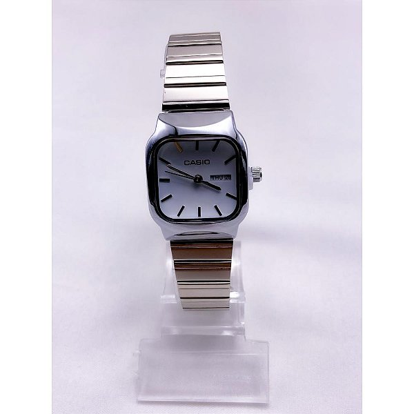 RELÓGIO  AÇO INOXIDAVEL FEMININO FUNDO  BRANCO - PRATEADO
