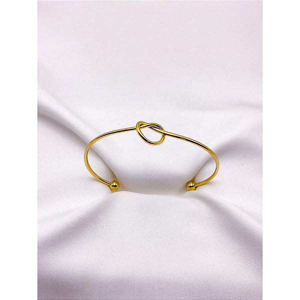 BRACELETE AÇO INOXIDÁVEL NÓ - DOURADO