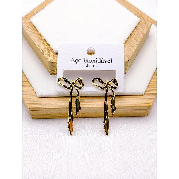 BRINCO AÇO INOXIDÁVEL LAÇO - DOURADO