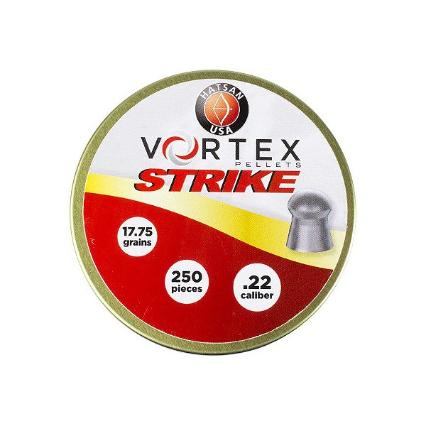 Chumbinho Strike Vortex Pellets 17.75 Grains 5.5mm 250un. – Hatsan