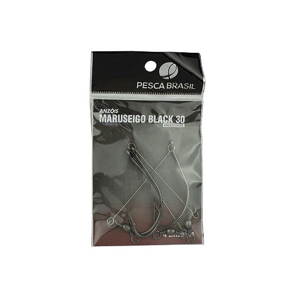 Anzol Encastoado Maruseigo Black 30 04un. - Pesca Brasil