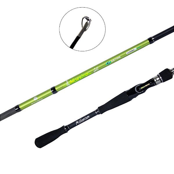 Vara Para Carretilha Maestro Gll 20C 2 Partes 10-20 Lbs 1.86m - Pesca Brasil
