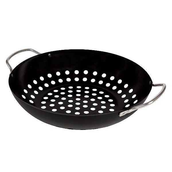 Frigideira Furada Para Grelhar Wok Antiaderente - Mor