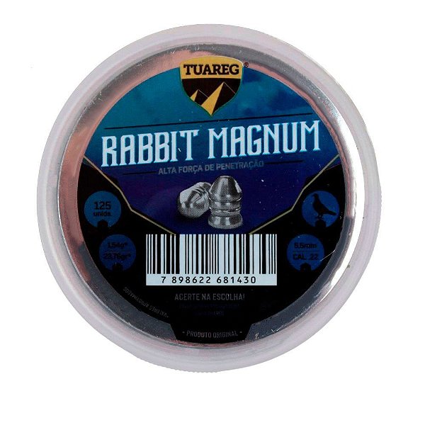 Chumbinho Rabbit Magnum 23.76 Grains 5.5mm 125un. - Tuareg