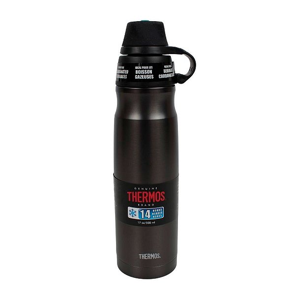 Garrafa Térmica Squeeze Campeche Grafite 490ml - Thermos