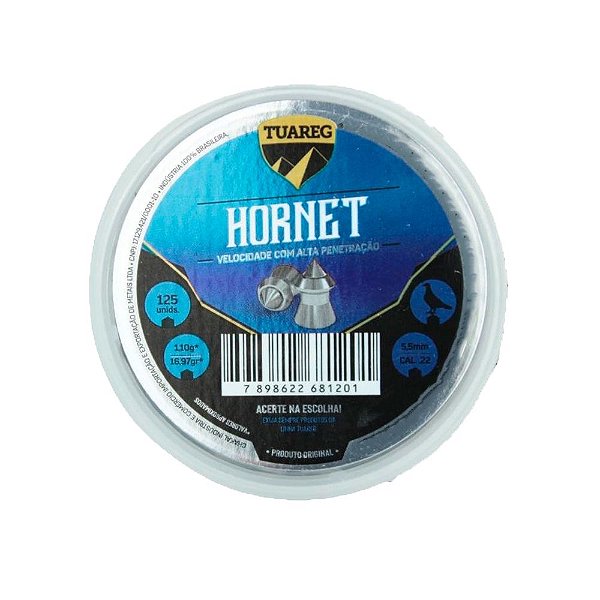 Chumbinho Hornet Premium 16.97 Grains 5.5mm 125un. - Tuareg