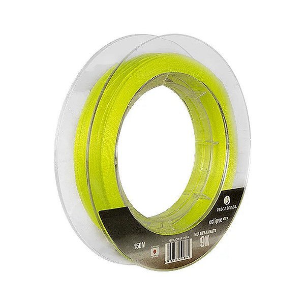 Linha Multifilamento Eclipse Ultra 9 Fios Verde Limão 150m 0,40mm - Pesca Brasil