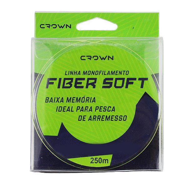 Linha Monofilamento Fiber Soft Amarelo Fluorescente 250m 0,33mm - Crown