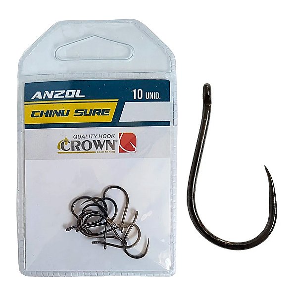 Anzol Crown Chinu Sure Black 08 C/10 - Crown