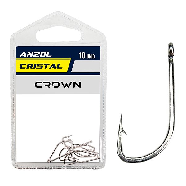 Anzol Crown Cristal Níquel 14 C/10 - Crown