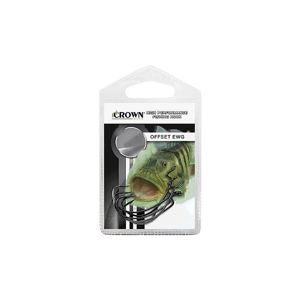 Anzol em Aço Crown OffSet EWG 3/0 C/05 - Crown