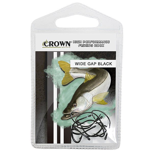 Anzol Crown Wide GAP Black 1/0 C/10 - Crown