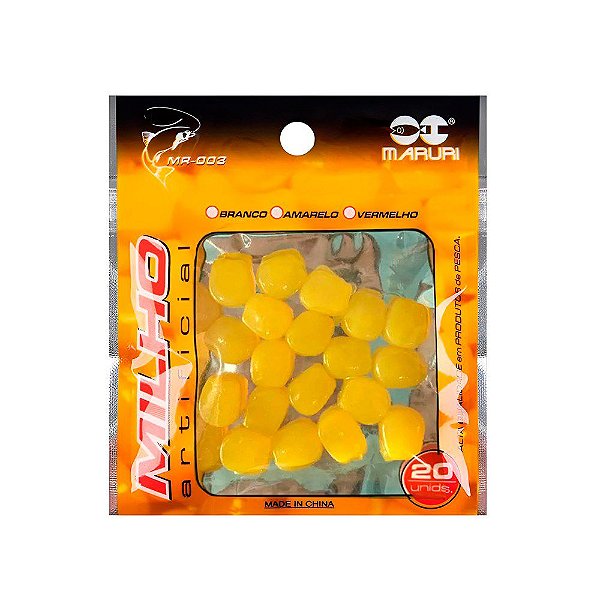 Isca Artificial  Milho PVC Amarelo - Maruri