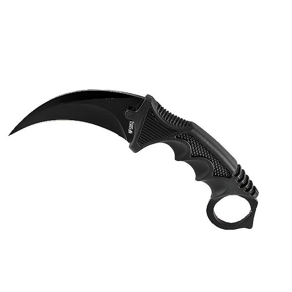 Faca Karambit Tática Com Bainha Polímero Preta – Master