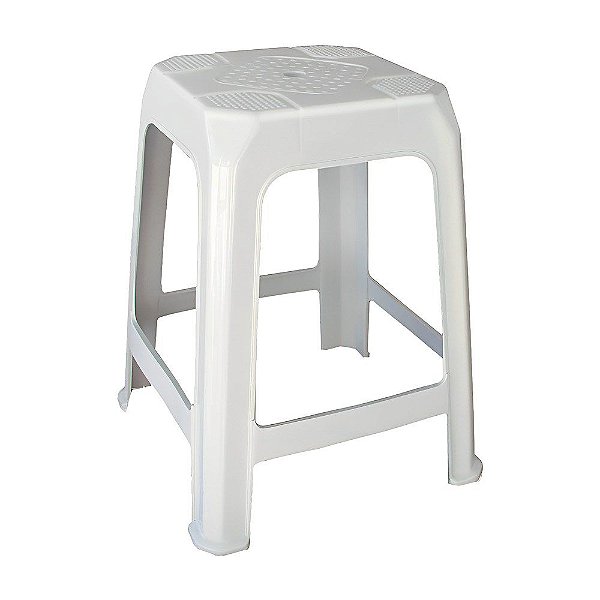 Banqueta Plástico Monobloco Araxa Branca 80kg - Antares