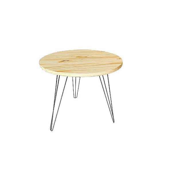 Mesa Lateral Tripé Baixo Pinus - DiCarlo