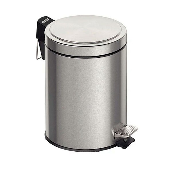 Lixeira Inox com Pedal Brasil 5 L com Acabamento Polido e Balde Interno - Tramontina