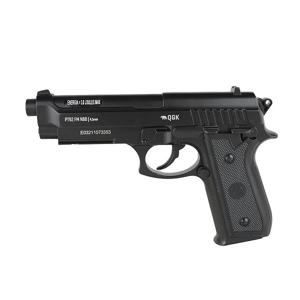 Pistola De Pressão Airgun Co2 Pt92 GNBB Full Metal 4.5mm - Qgk