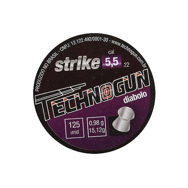 Chumbinho Strike 5.5mm 125un. - Technogun