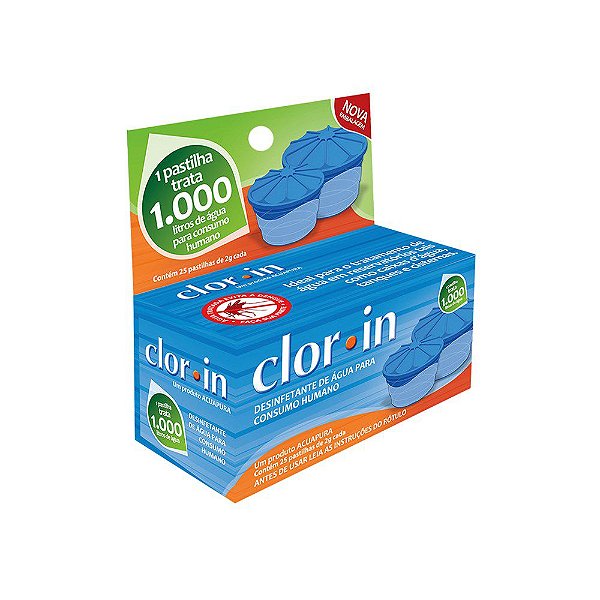 Clor In 1000 Tratamento de água com 25 Pastilhas - Nautika